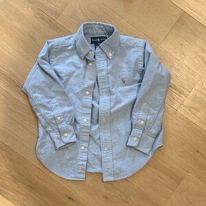 Ralph Lauren Blue Button-Down Oxford Shirt for Kids